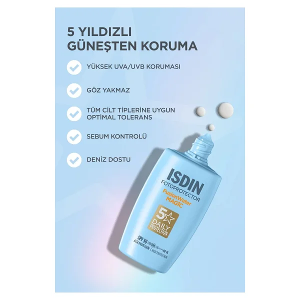 Isdin Fotoprotector Fusion Water Magic 50 Ml 50 Faktör Güneş Kremi - Görsel 3