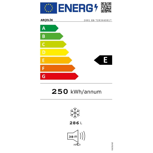 Arçelik 2681 Eb 8 Çekmeceli Dikey No Frost Derin Dondurucu - Görsel 8