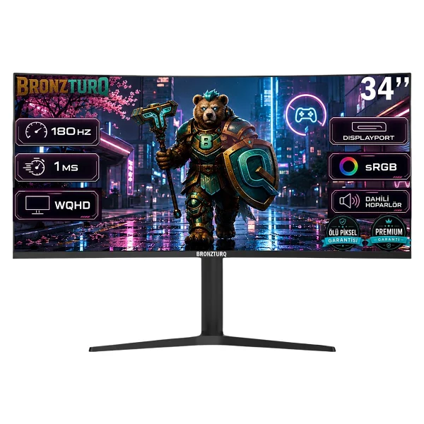 Bronzturq Btq340wqhd-A 34" 1 Ms Wqhd Curved 180 Hz Oyuncu Monitörü - Görsel 8