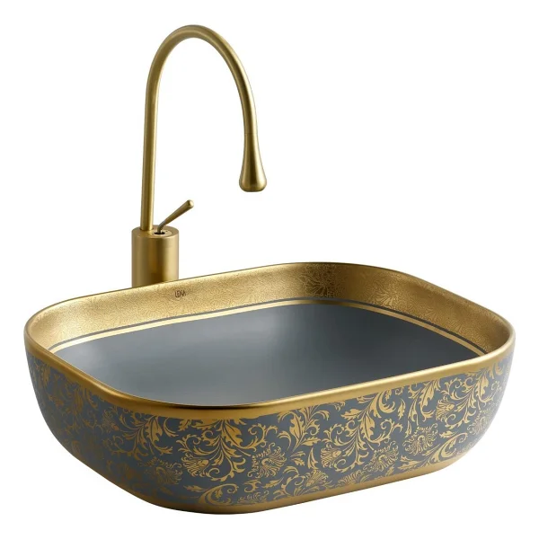 Lena EH-4290MGA Tezgah Üstü Porselen Lavabo - Görsel 4