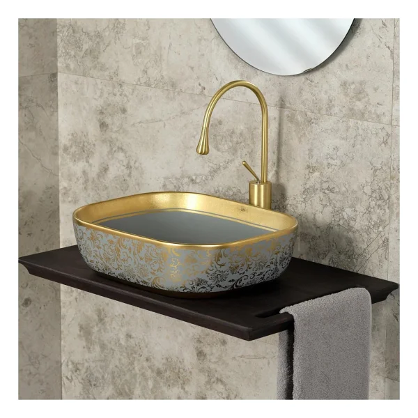 Lena EH-4290MGA Tezgah Üstü Porselen Lavabo - Görsel 2