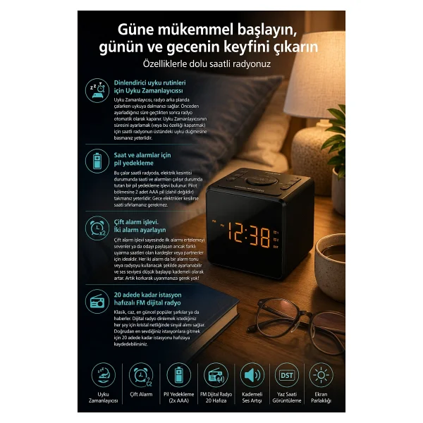 Philips Tar4500 Çalar Saatli Radyo - Görsel 8