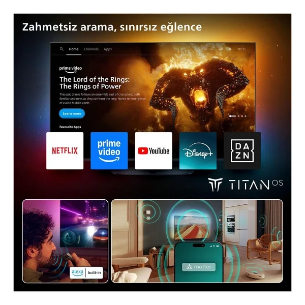 Philips 55oled760 4K Ultra HD 55" 140 Ekran Uydu Alıcılı Smart Ambilight OLED TV - Görsel 6