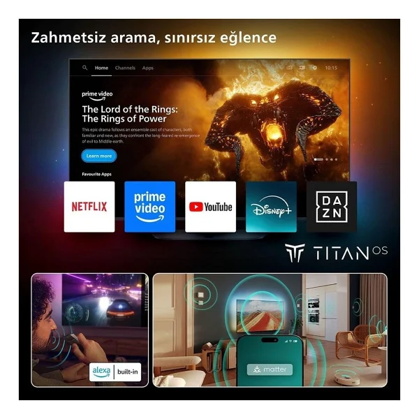 Philips The One 55pus9000 4K Ultra HD 55" 140 Ekran Uydu Alıcılı Smart Ambilight QLED TV - Görsel 5
