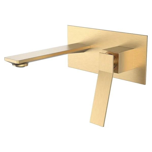 Fontana Fj-A3002 Fırçalanmış Altın Ankastre Lavabo Bataryası - Görsel 3