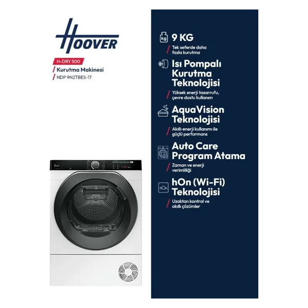 Hoover Ndp 9n2tbes-17 9 Kg Çamaşır Kurutma Makinesi - Görsel 5