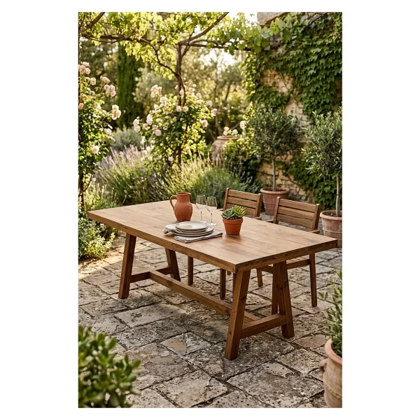 Kütükon Doğal Ahşap Dikdörtgen Orta Sehpa - Eskitme Ceviz Renk Masif Sehpa 100x50 Cm - Görsel 7