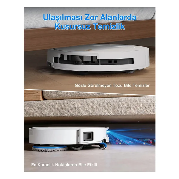 Ecovacs Deebot T50s Pro Omni Çöp İstasyonlu Akıllı Robot Süpürge - Görsel 7