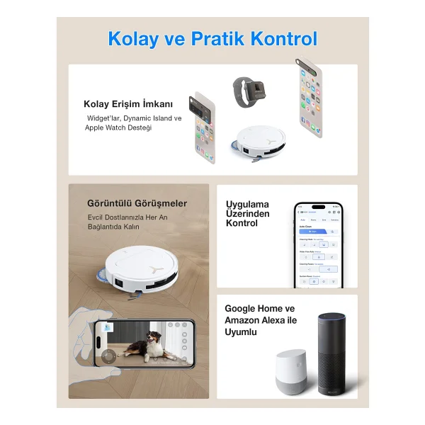 Ecovacs Deebot T50s Pro Omni Çöp İstasyonlu Akıllı Robot Süpürge - Görsel 8