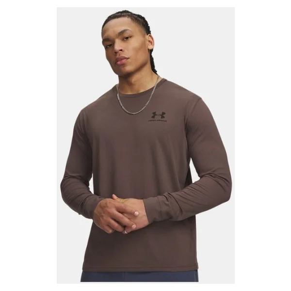 Under Armour Sportstyle Left Chest 1329585 Uzun Kollu Bisiklet Yaka Erkek Tişört - Görsel 5