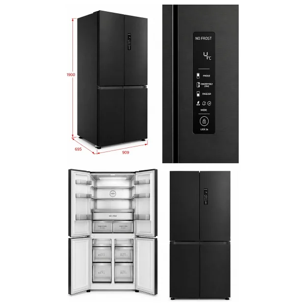 Teka Rmf 77960 Dark Inoks Gardırop Tipi No Frost Buzdolabı - Görsel 6