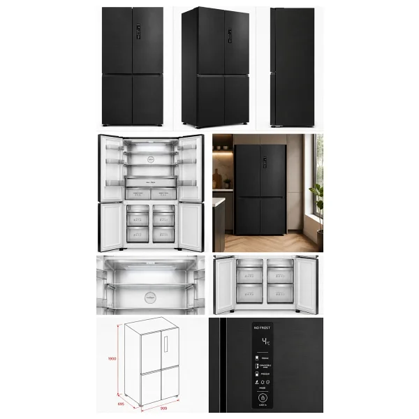 Teka Rmf 77960 Dark Inoks Gardırop Tipi No Frost Buzdolabı - Görsel 7