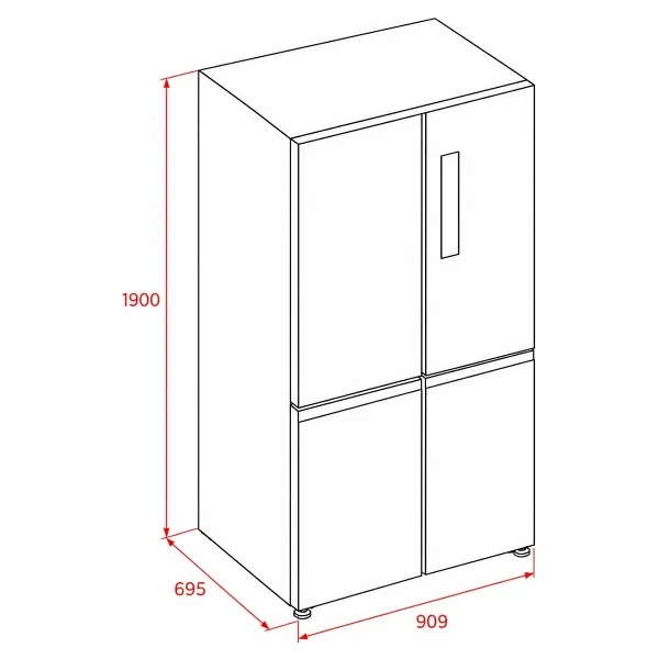 Teka Rmf 77960 Dark Inoks Gardırop Tipi No Frost Buzdolabı - Görsel 5