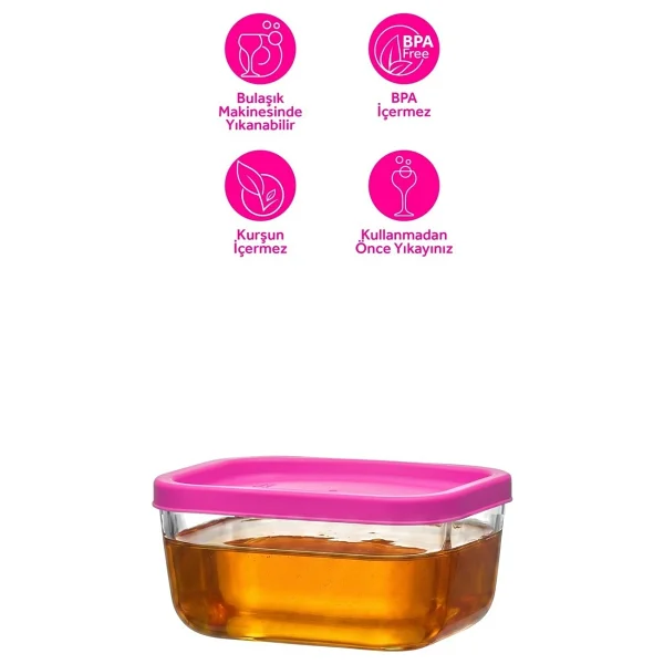 Lav Cube 405 Ml 2'li Cam Saklama Kabı - Görsel 6