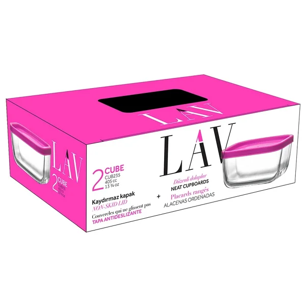 Lav Cube 405 Ml 2'li Cam Saklama Kabı - Görsel 7