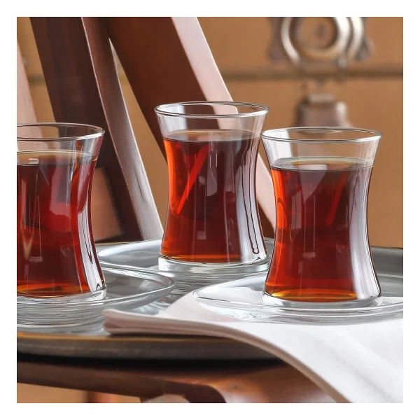Lav Zen Cam Çay Seti 6 Kişilik 170 ml (6 Çay Bardağı, 6 Çay Tabağı) - Görsel 2