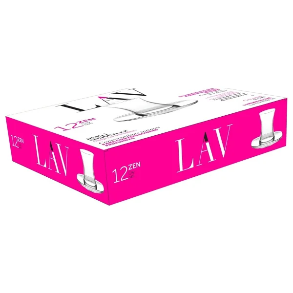 Lav Zen Cam Çay Seti 6 Kişilik 170 ml (6 Çay Bardağı, 6 Çay Tabağı) - Görsel 4