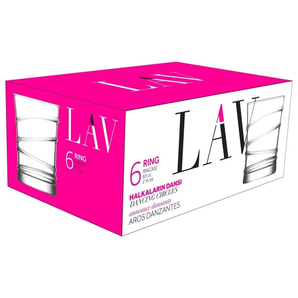 Lav Ring 6'lı Likör Bardağı - Görsel 2