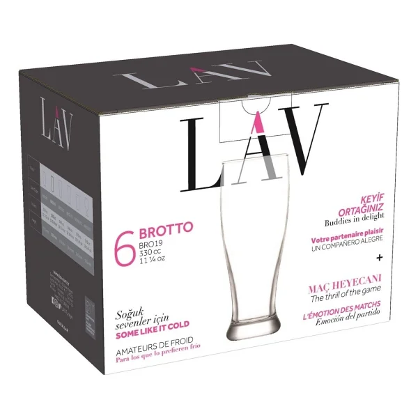 Lav Brotto 6'lı Bira Bardağı - Görsel 8