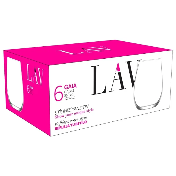 Lav Gaia 360 Cc 6'lı Meşrubat Bardağı - Görsel 7