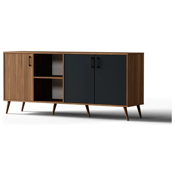 Mezza 1620 Exxen 180 Cm (Ahşap Ayakli) Modern Konsol Hat Antrasit - 45 X 180 Cm - Görsel 5