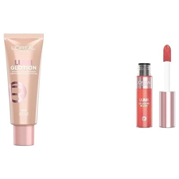 L'oreal Paris Glotion All-In-One Doğal Işıltı Aydınlatıcı Losyon - 902 Light Glow + L'oreal Parıs Lumi Blush Likit Allık - 630 Glowy True Rose - Görsel 2