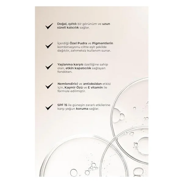 Alix Avien Anti Aging Vitamin İçeren Nemlendirici Spf 15+ 509 Warm Amber 35 Ml Likit Fondöten - Görsel 2