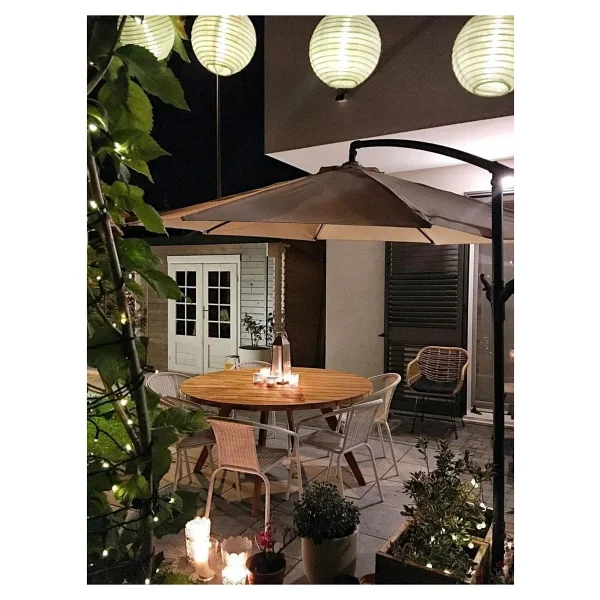 Magnotto Büyük Şemsiye Yandan Kollu Bahçe Villa Kafe Lokanta Restoran Şemsiyesi 3 Metre Ayaklı Gölgelik Çadır - Görsel 2