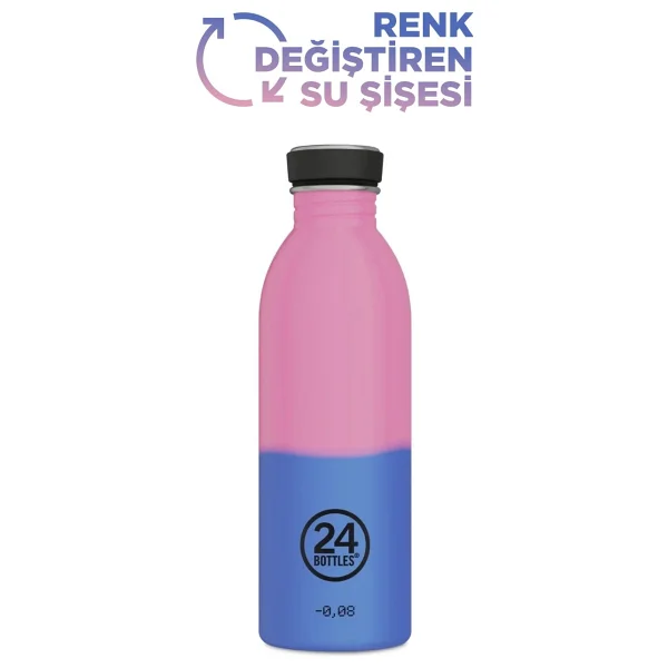 24 Bottles Urban Bottle Reactive Pink/Blue Paslanmaz Çelik Su Şişesi 500 Ml - Pembe - Mavi - Görsel 7