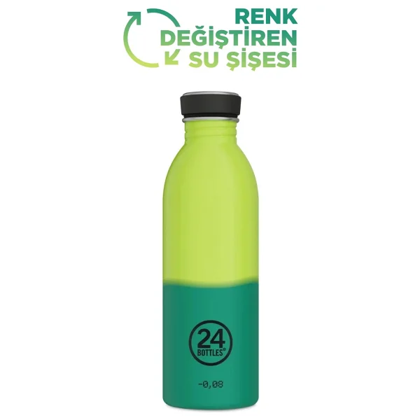 24 Bottles Urban Bottle Reactive Yellow/Green Paslanmaz Çelik Su Şişesi 500 Ml - Sarı - Yeşil - Görsel 7