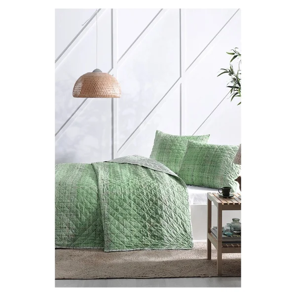Özdilek Weave Çift Kişilik Yatak Örtüsü Takımı - 230 X 250 Cm - Yeşil - Görsel 3