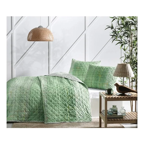 Özdilek Weave Çift Kişilik Yatak Örtüsü Takımı - 230 X 250 Cm - Yeşil - Görsel 2
