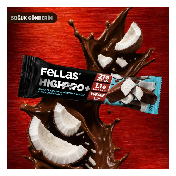 Fellas Çikolata Kaplı Highpro Protein Bar - Kurabiye Aromalı (50 G) - 12 Adet - 12 X 50 Gr - Görsel 10