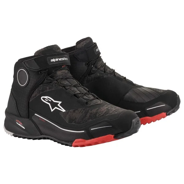 Alpinestars Cr-X Drystar Siyah-Camo-Kırmızı Erkek Motosiklet Ayakkabısı - Görsel 5
