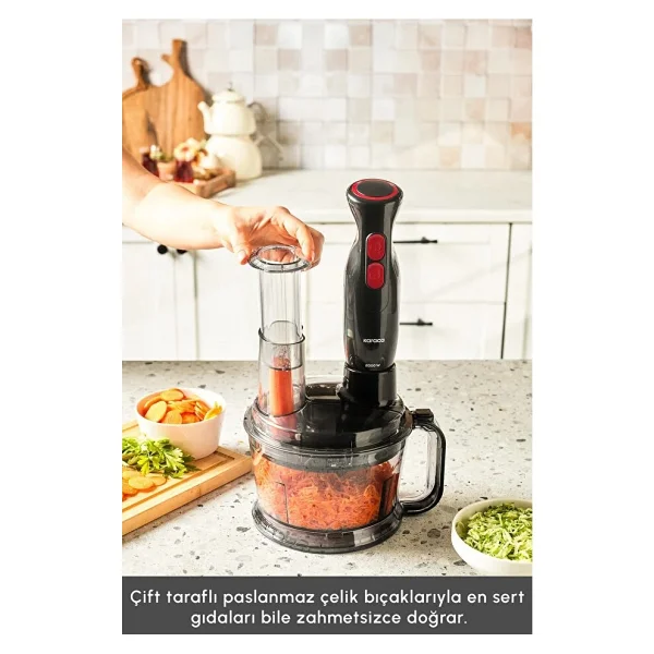 Karaca Pro Multimax 6 İn 1 Çok Amaçlı Mutfak Robotu/Blender Seti Black 2000 W - Görsel 6