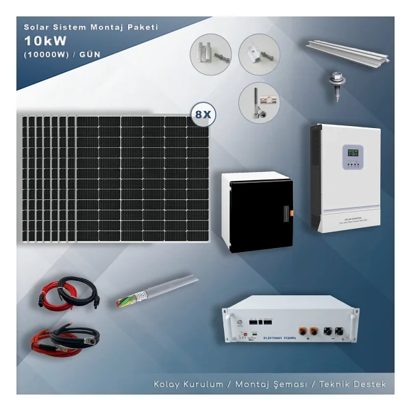 Matech 10 Kw Solar Paket Sistem (10000w/Gün) - Görsel 10