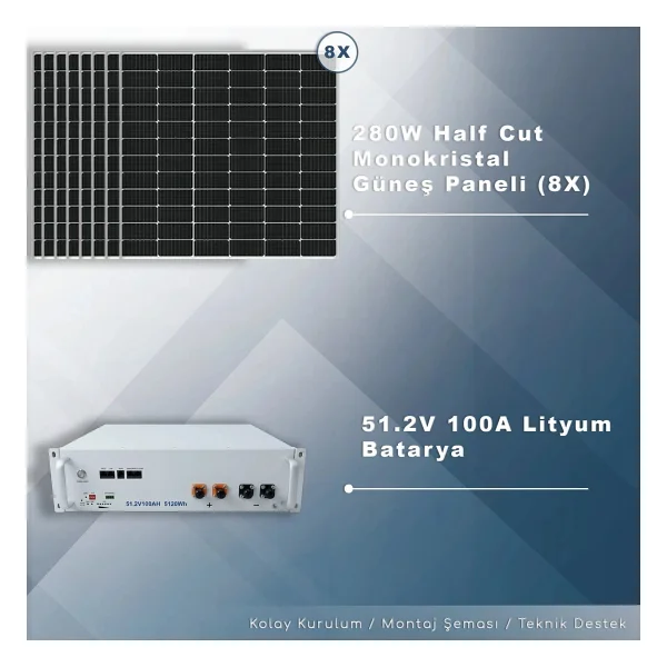 Matech 10 Kw Solar Paket Sistem (10000w/Gün) - Görsel 2