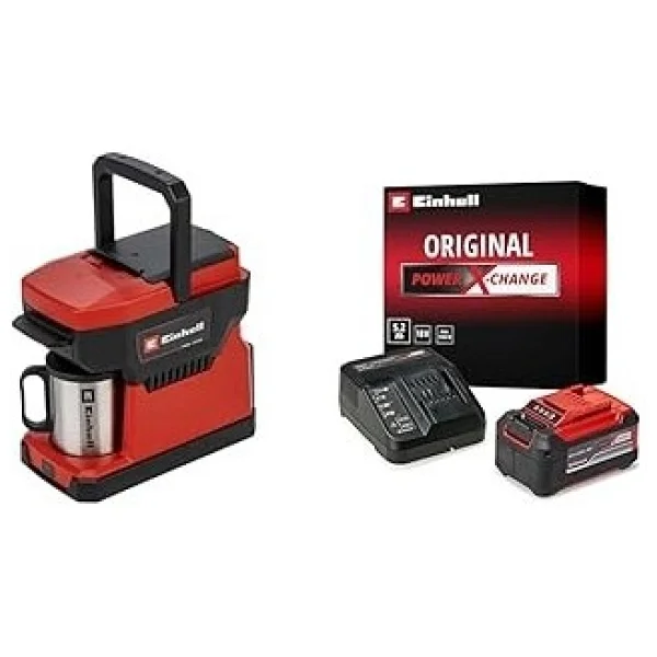 Einhell Te-Cf 18 Li - Solo, Akülü Kahve Makinesi + Einhell 18v 5,2 Ah Pxc Starter-Kit (Başlangıç Seti), Akü Ve Şarj Cihazı - Görsel 2