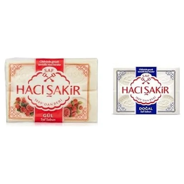 Hacı Şakir Gül Kalıp Sabun (4 Adet) Ve Hacı Şakir Doğal Geleneksel Beyaz Sabun (4 Adet) - Görsel 2