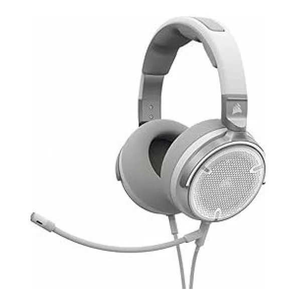 Corsair Virtuoso Pro Açık Oyun Kulaklığı Kablolu - Tek Yönlü Mikrofon Çıkarılabilir - 50 Mm Grafen İletkenler, Frekans Tepkisi 20 Hz - 40 Khz - Beyaz - Görsel 2