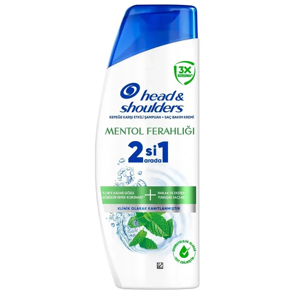 Head & Shoulders Mentol Ferahlığı 2'si 1 Arada 300 Ml Kepek Şampuanı - Görsel 2