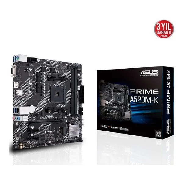 Asus Prime A520m-K AMD Am4 DDR4 Micro Atx Anakart - Görsel 5