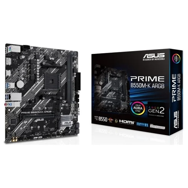 Asus Prime B550m-K Argb AMD Am4 DDR4 Micro Atx Anakart - Görsel 2