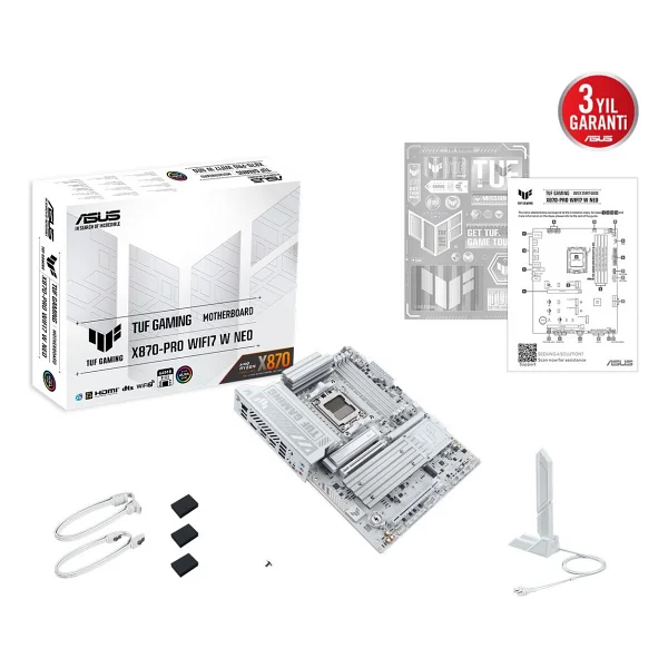 Asus Tuf Gaming X870-Pro Wıfı7 W Neo AMD Am5 DDR5 Atx Anakart - Görsel 10