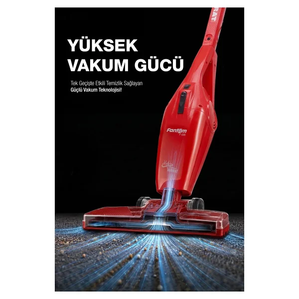 Fantom Hamarat P 1500 Kırmızı Dikey Elektrikli Süpürge - Görsel 6