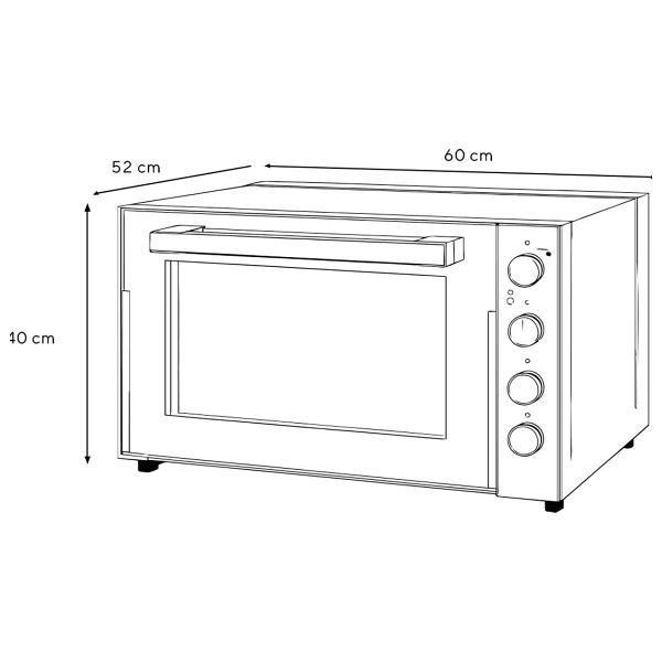 Kumtel Lx-9645 Piliç Çevirme Fonksiyonlu 70 Lt Midi Fırın - Görsel 8