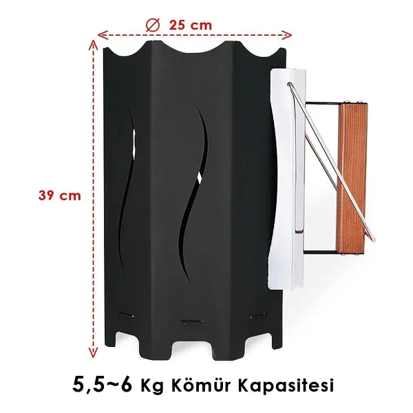 Grillmate 25 Cm Büyük Kömür Tutuşturma Bacası - Görsel 3