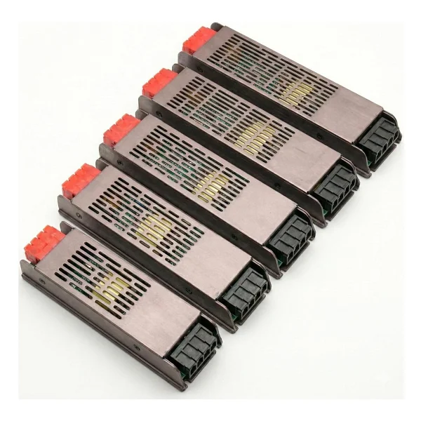 12v Premium Gold Serisi Ultra Slim Sessiz LED Trafosu - Cata Metal Kasa, Fansız Tasarım, Klemensli Şerit LED Adaptörü - Ip20 İç Mekan Güç Kaynağı (5a / 10a / 12.5a / 17a / 21a / 30a) (5 Amper) - Görsel 4
