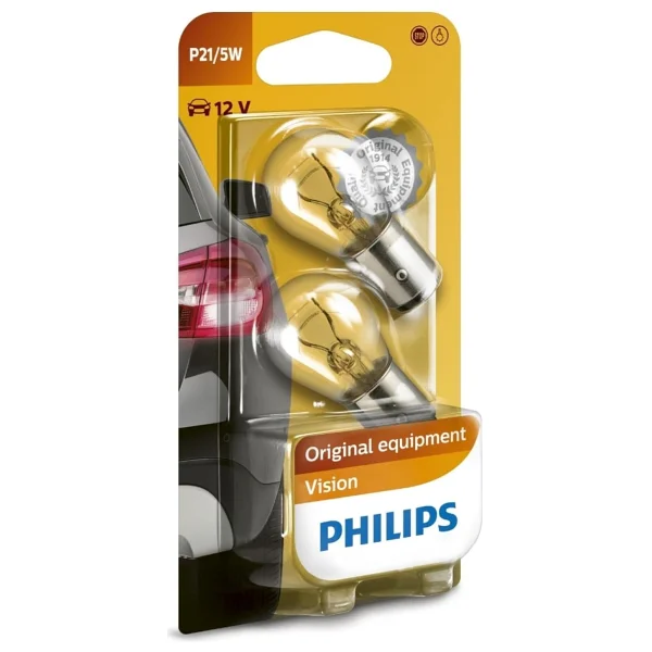 Philips Vision P21/5w Stop Ve Fren Ampulü, 12v Bay15d, 2'li Paket - Görsel 4