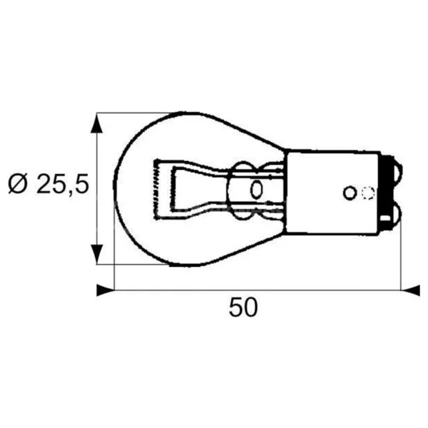 Philips Vision P21/5w Stop Ve Fren Ampulü, 12v Bay15d, 2'li Paket - Görsel 2